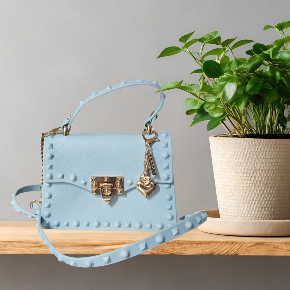 Light Blue Studded Handbag